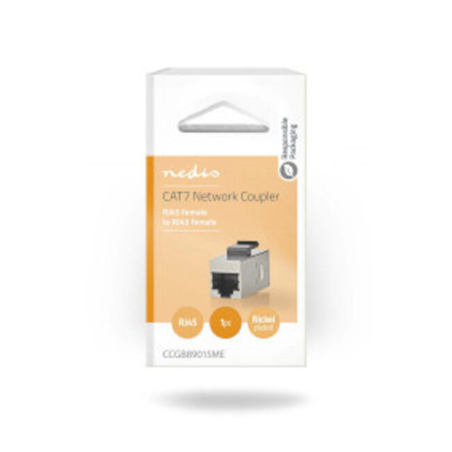 Netzwerkverbindung | CAT6a/CAT7 | Geschirmt | RJ45 Buchse | Gerade | Metall | Box