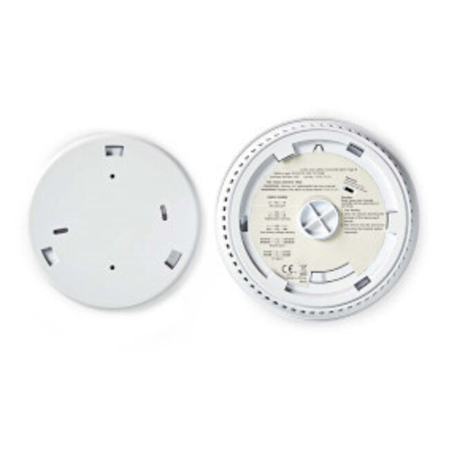 Rauch- und Kohlenmonoxidmelder | Batteriebetrieben | Batterielebensdauer bis zu 10 Jahre | EN 14604 | Mit Testknopf | 85 dB | ABS | Weiß
