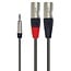 NJS/Rean Professional 2x XLR (m) - 3,5mm Klinke (m) Kabel | 3 Meter