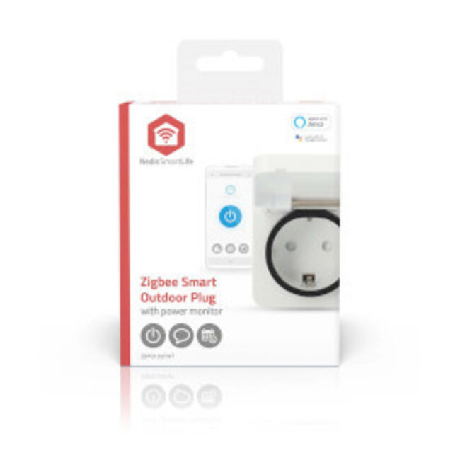 SmartLife Intelligente Steckdose | Zigbee 3.0 | IP44 | Energiemessgerät | 3680 W | Typ F (CEE 7/7) | -10 - 40 °C | Android™ / iOS | Weiß | 1 Stück