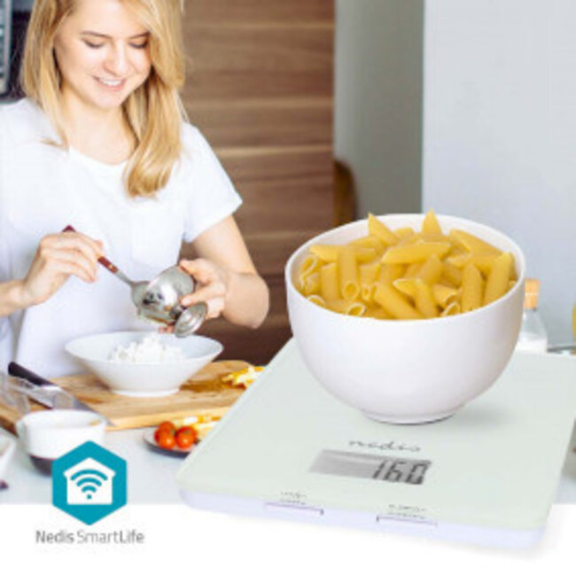 SmartLife Küchenwaage | Bluetooth® | Glas/Kunststoff | Weiß