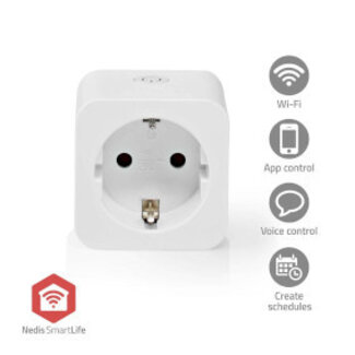 Nedis SmartLife Intelligente Steckdose | Zigbee 3.0 | IP21 | Energiemessung | 3680 W | Hybrid (CEE 7/7) | 0-55 °C | Android™ / iOS | Weiß | 1 Stück