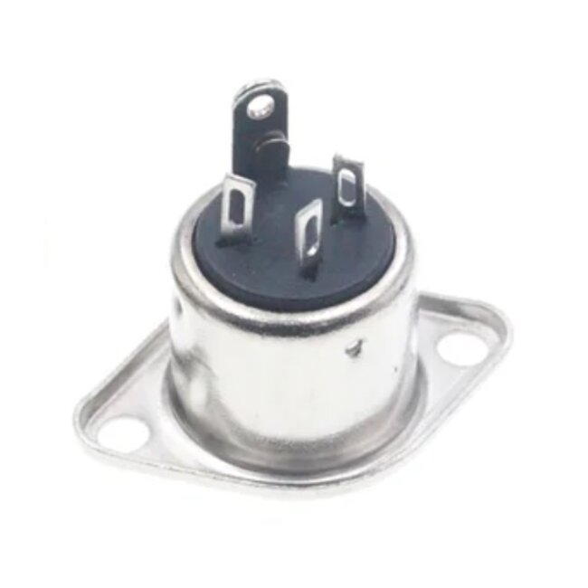 DIN 3-poliger Einbau-Stecker | Metall