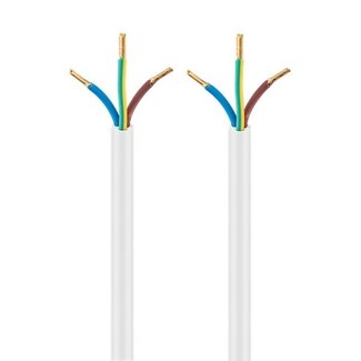 Universal Elektrikleitung 3-adrig | 3x1,5mm² | Weiß | 5 Meter