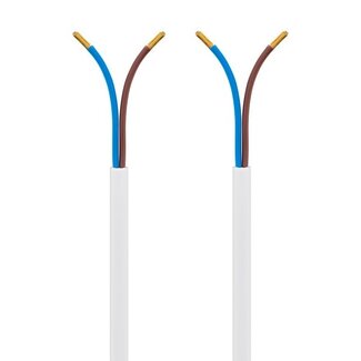 Universal Elektrokabel 2-adrig | 2x 0,75mm² | weiß | 5 Meter
