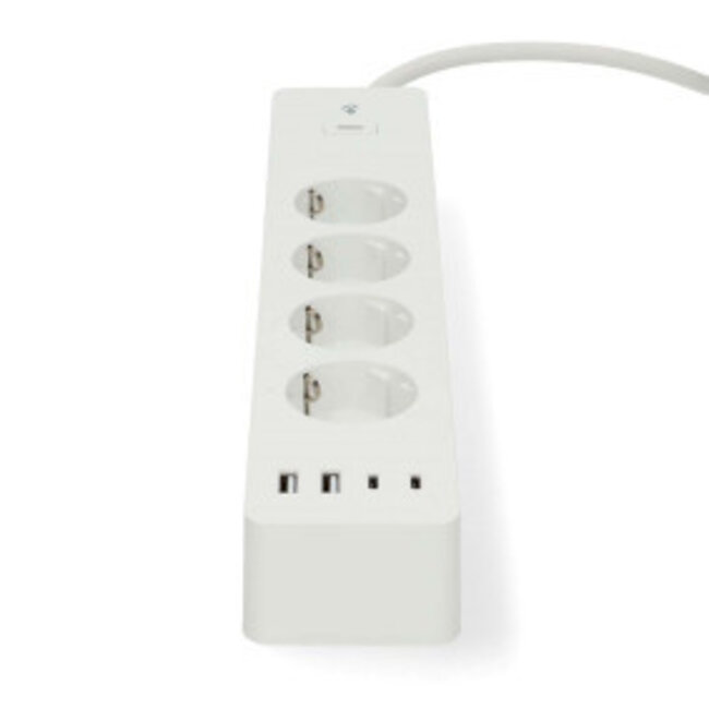 SmartLife Steckdosenleiste | Wi-Fi | Hybrid (CEE 7/7) / USB-A / USB-C™ | 16 A | 3680 W | 2,00 m | 0 - 55 °C | Android™ / iOS | Weiß