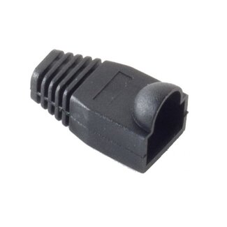 Goobay RJ45 Netzwerkstecker Hülle | Kabel bis 6,3mm | 1 Stück | Schwarz