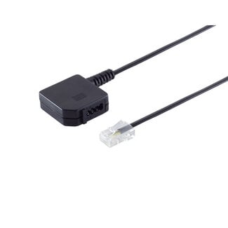 S-Impuls Western-Stecker 8/4 auf TAE U-Buchse 0,2m Kabel