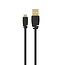 Sinox SELECT Micro USB- auf USB-A Kabel | USB 2.0 | bis 2A | Schwarz | 0,75 m