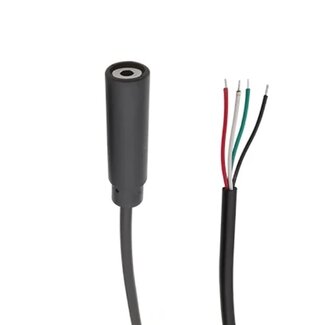 Universal 2,5mm Klinke (m) 4-polig - offene Ende Audiokabel | Schwarz | 0,25 m