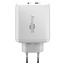 Goobay Heimladegerät 1x USB-C PD + 1x USB-A GaN 45W Weiß