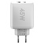 Goobay Heimladegerät 1x USB-C PD + 1x USB-A GaN 45W Weiß