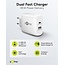 Goobay Heimladegerät 1x USB-C PD + 1x USB-A GaN 45W Weiß