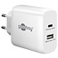 Goobay Heimladegerät 65W GaN mit 1x USB-C PD & 1x USB-A, Weiß