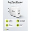 Goobay Heimladegerät 65W GaN mit 1x USB-C PD & 1x USB-A, Weiß