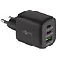 Goobay Nano Heimladegerät 65W 2x USB-C PD + 1x USB-A QC GaN Schwarz