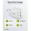 Goobay Nano Heimladegerät 65W mit 2x USB-C PD & 1x USB-A QC, Weiß, GaN