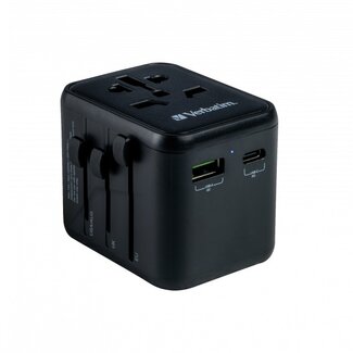 Verbatim Verbatim UTA-02 Universal Reiseadapter | 1x USB-A + 1x USB-C | 20W