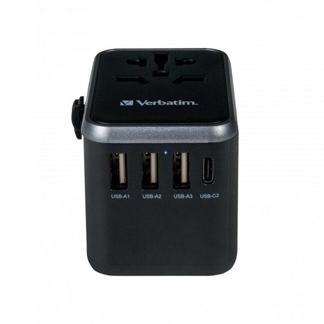 Verbatim UTA-04 Universal Reiseadapter | 3x USB-A + 2x USB-C | 61W
