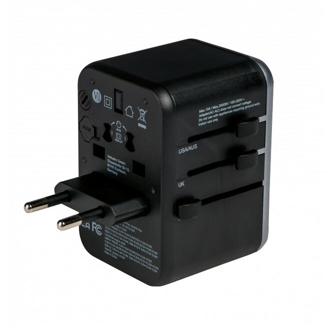 Verbatim UTA-04 Universal Reiseadapter | 3x USB-A + 2x USB-C | 61W