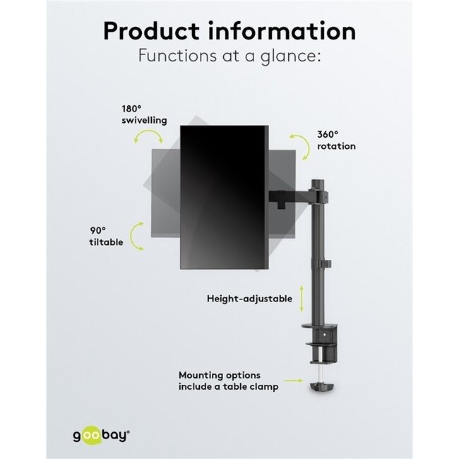 Goobay Monitorhalterung bis 32 Zoll | Full Motion