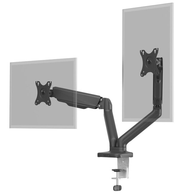 Goobay Schreibtischhalterung für 2 Monitore bis 32 Zoll | Interaktiv