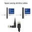 UTP CAT6a Slimline Netzwerkkabel | Winkelstecker oben / gerade | LSZH | Schwarz | 2 Meter