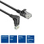 UTP CAT6a Slimline Netzwerkkabel | Winkelstecker unten / gerade | LSZH | Schwarz | 3 Meter