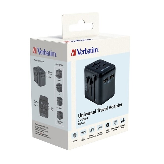 Verbatim UTA-01 Universal Reiseadapter | 2x USB-A | 12W