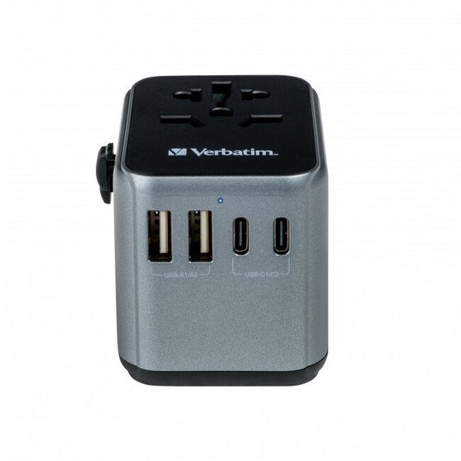 Verbatim UTA-03 Universal Reiseadapter | 2x USB-A + 3x USB-C | 30W