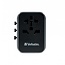 Verbatim UTA-03 Universal Reiseadapter | 2x USB-A + 3x USB-C | 30W