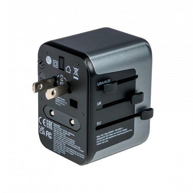 Verbatim UTA-03 Universal Reiseadapter | 2x USB-A + 3x USB-C | 30W