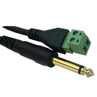 Universal 6,35mm Mono Klinkenstecker (m) - Schraubklemme Audiokabel | 0,30 m