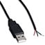 USB-A Stecker - offene Leitung | USB 2.0 | Schwarz | 0,30 m