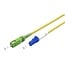 LC/UPC - SC/APC Simplex FTTH Kabel | OS2 | Gelb | LSZH | 2 Meter