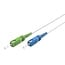 SC/UPC - SC/APC Simplex FTTH Kabel | OS2 | Weiß | LSZH | 2 Meter