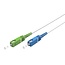 SC/UPC - SC/APC Simplex FTTH Kabel | OS2 | Weiß | LSZH | 5 Meter