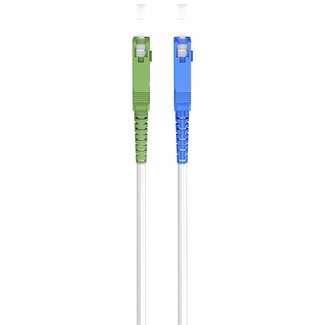 Goobay SC/UPC - SC/APC Simplex FTTH Kabel | OS2 | Weiß | LSZH | 25 Meter