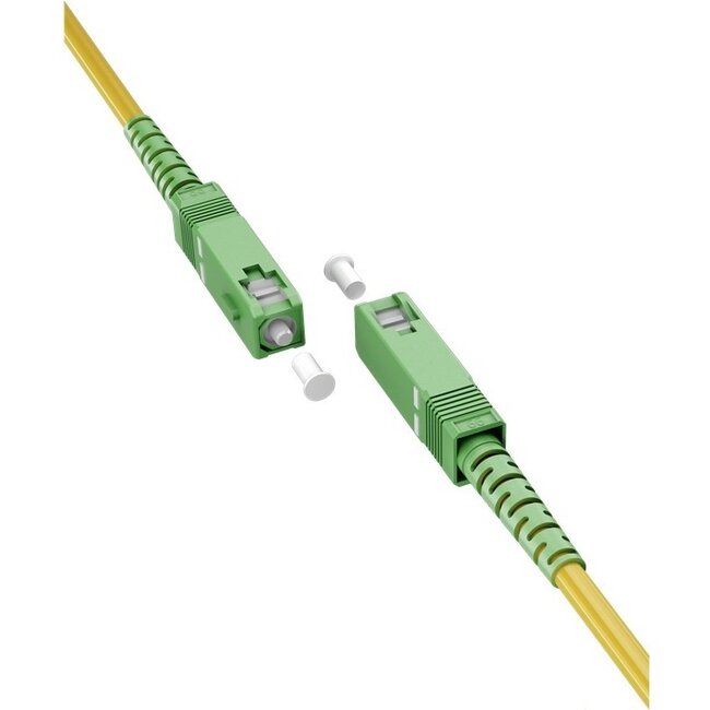 SC/APC Simplex FTTH Kabel | OS2 | Gelb | LSZH | 15 Meter