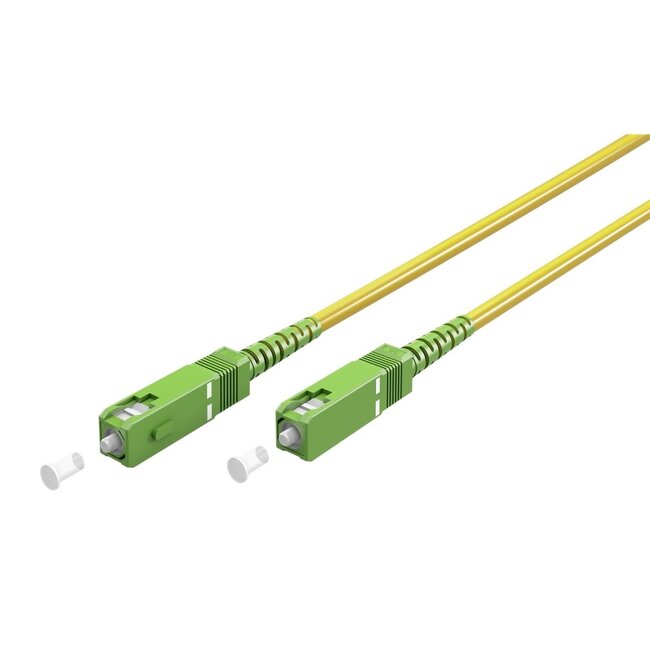 SC/APC Simplex FTTH Kabel | OS2 | Gelb | LSZH | 20 Meter