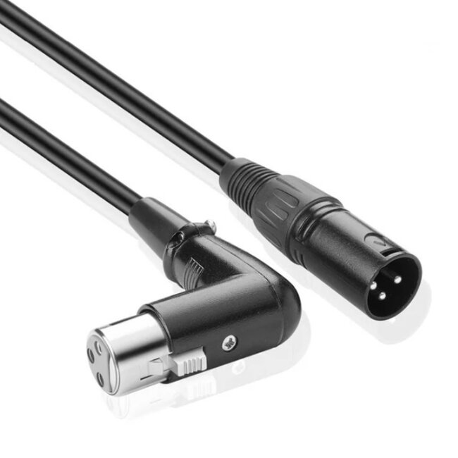 XLR (m) - XLR (w) Winkel-Audiokabel | 0,30 m