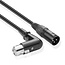 XLR (m) - XLR (w) Winkel Audiokabel | 1 Meter