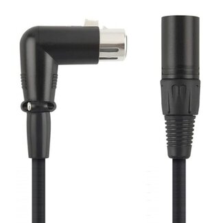 Universal XLR (m) - XLR (w) Winkel-Audiokabel | 2 Meter