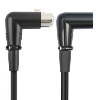 Universal XLR Winkelstecker (m) - XLR Winkelbuchse (w) Audiokabel | 1,5 m