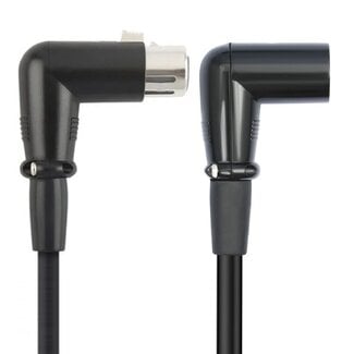 Universal XLR (m) Winkelstecker - XLR (w) Winkelbuchse Audiokabel | 3 Meter