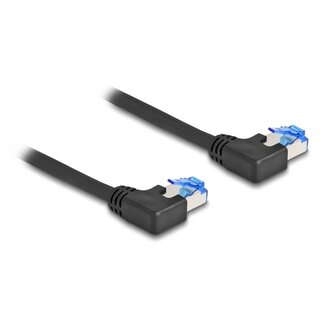 DeLOCK SFTP CAT6a Netzwerkkabel | Winkelstecker rechts | Schwarz | LSZH | 0,5 m