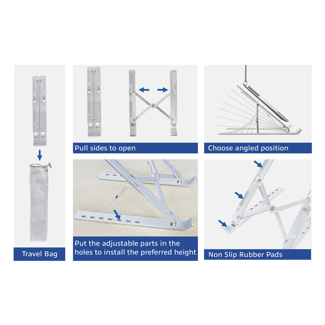 ACT Notebookständer | bis 15,6 Zoll | faltbar | Aluminium