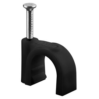 Goobay Goobay Kabelschellen mit Nagel | max. 10mm | 100 Stück | schwarz