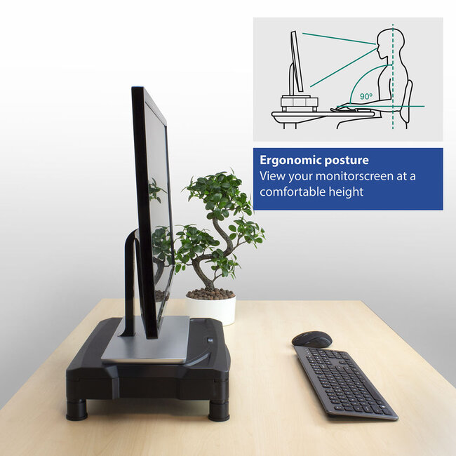ACT ergonomischer Monitorständer mit 1 Schublade