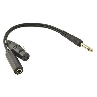 Universal 6,35mm Klinke (m) mono - XLR (w) + 6,35mm Klinke (w) Adapter | 0,30 m